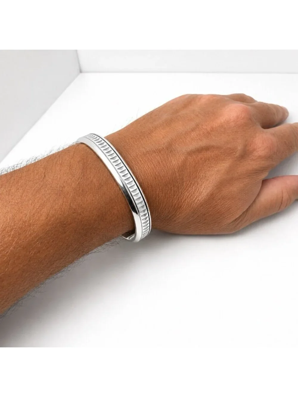 Tiffany & Co Mens Caliper Cuff Bracelet by Paloma Picasso in Sterling Silver
